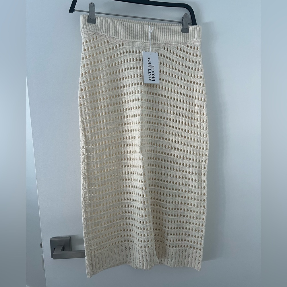 Matthew Bruch Knit Mesh Cream. New with tags.